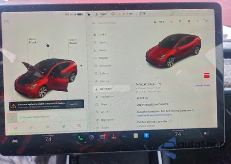 2021 Tesla Model Y из США, поврежденный, VIN 5YJYGDEE3MF099673